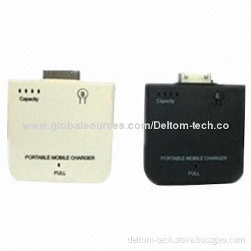 1,200mAh Portable Mini Mobile Phone Charging Stations with 1.5V/1A and 2.5V/0.5A USB Output